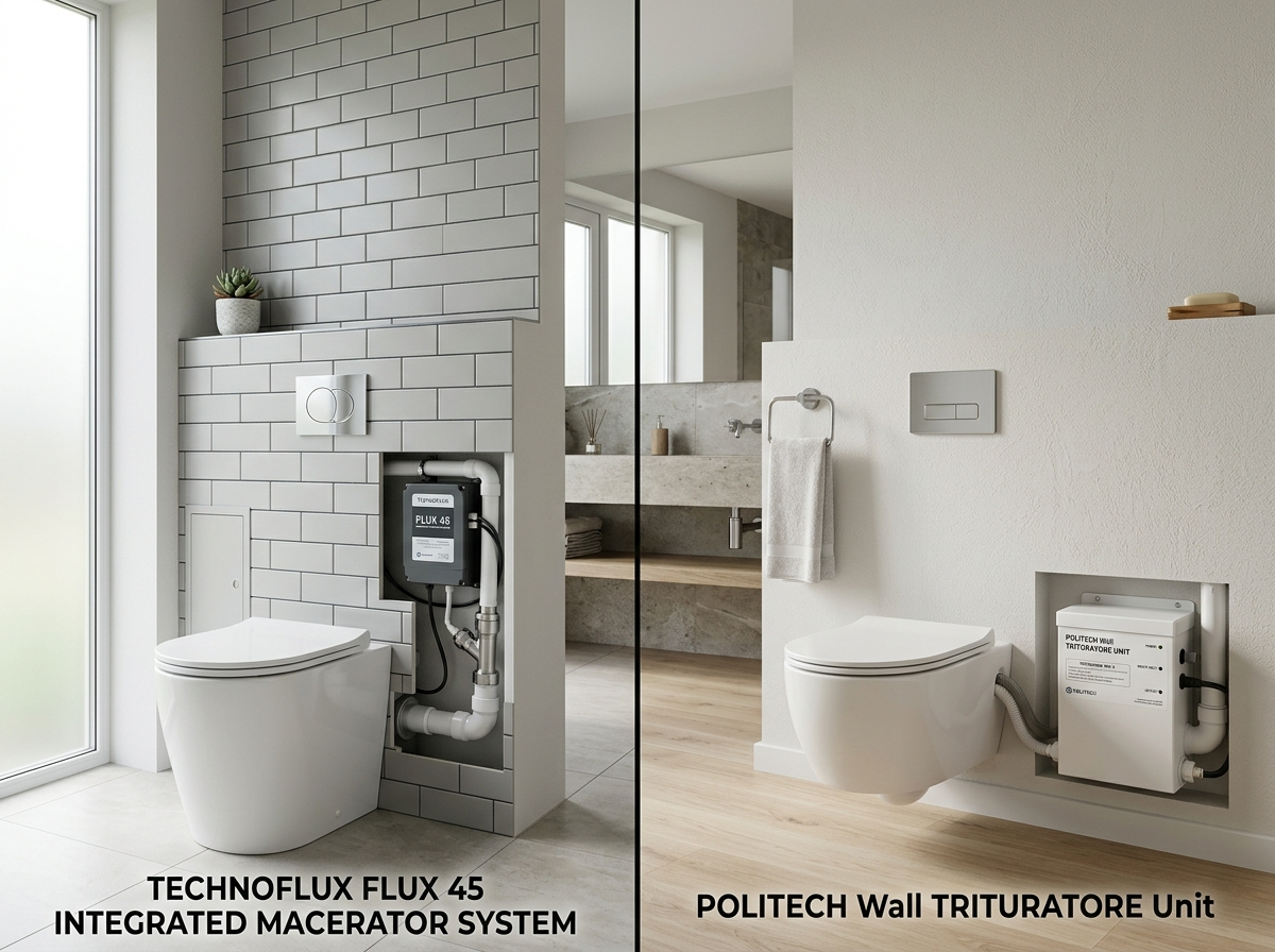 Page: WC Trituratore Techno FLUX 45 - Jonathan Sterling. Slot: politech wall. Context: Trituratore P