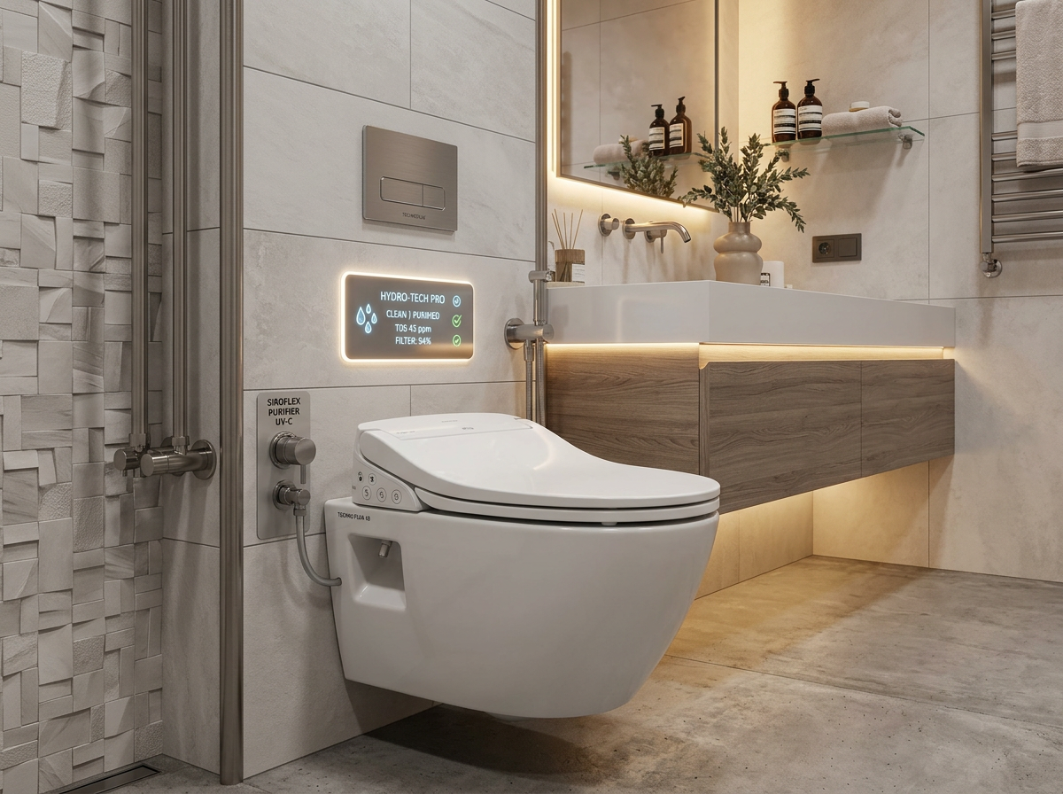Page: WC Trituratore Techno FLUX 48 bidet integrato - Jonathan Sterling. Context: Siroflex purificat