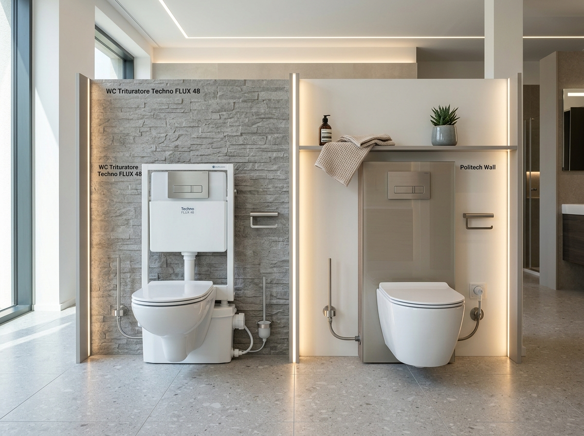 Page: WC Trituratore Techno FLUX 48 - Jonathan Sterling. Slot: politech wall. Context: Trituratore P